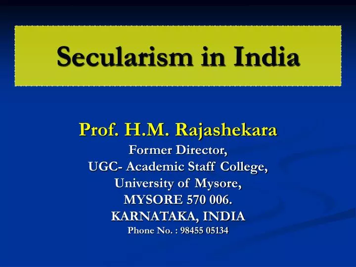 secularism in india