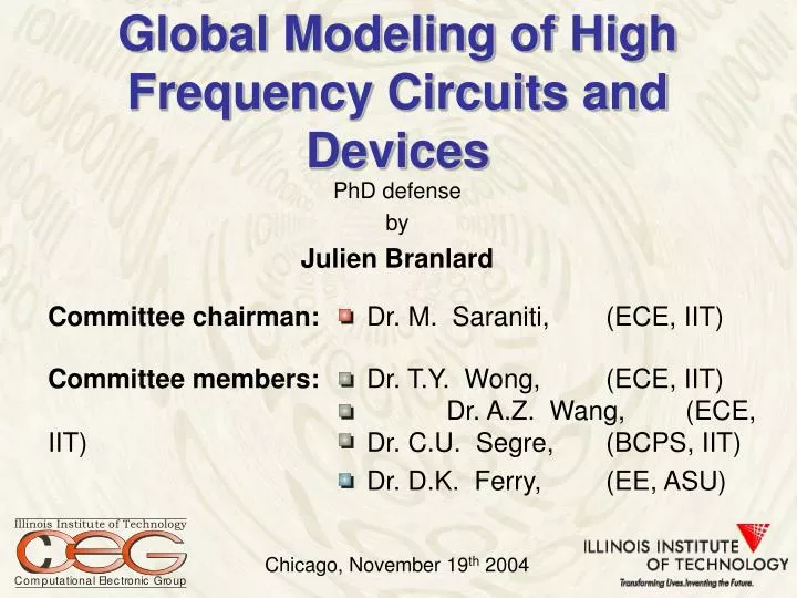 global modeling of high frequency circuits and devices