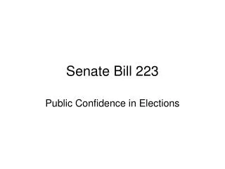 Senate Bill 223