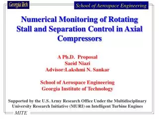 A Ph.D. Proposal Saeid Niazi Advisor:Lakshmi N. Sankar School of Aerospace Engineering