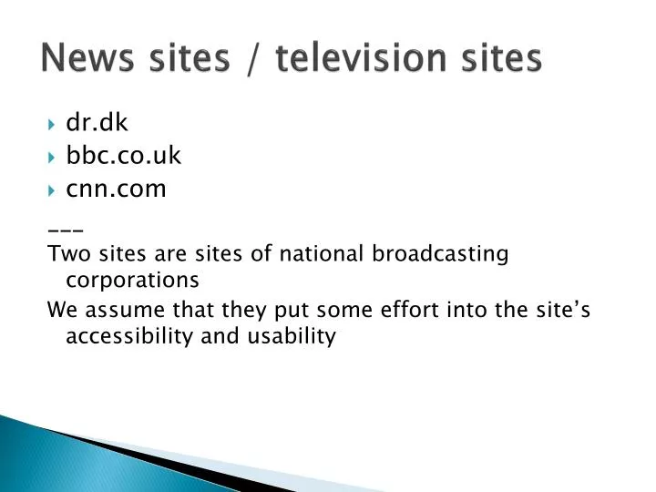 news sites television sites