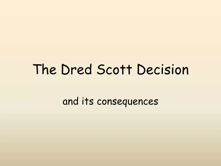 the dred scott decision