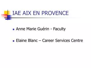 iae aix en provence