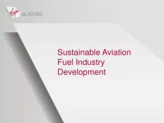 Sustainable Aviation Fuel Industry Development