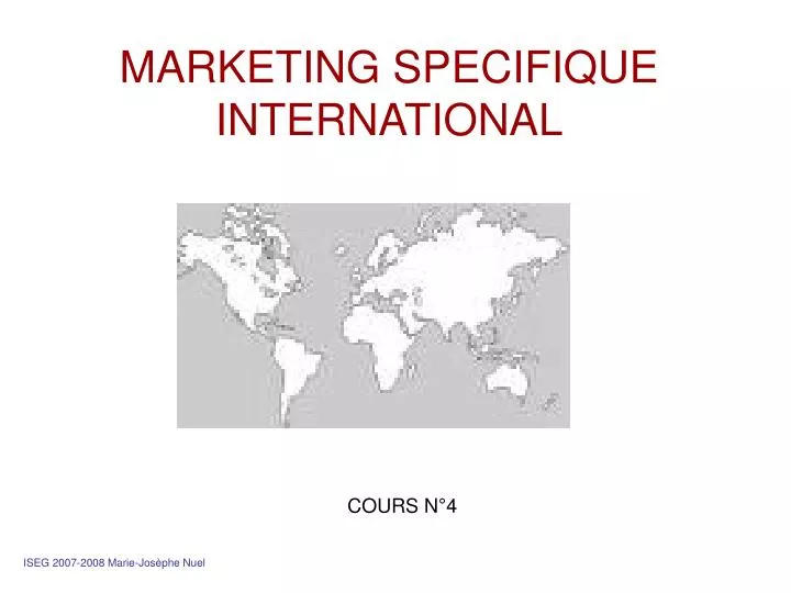 marketing specifique international