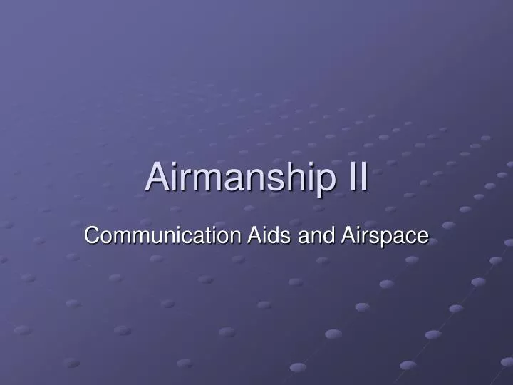 airmanship ii