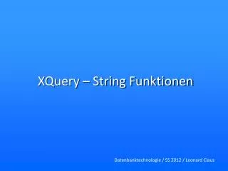 xquery string funktionen