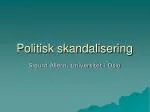 Politisk skandalisering - slide 1