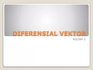 diferensial vektor