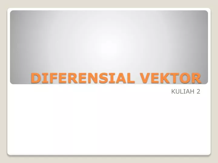 diferensial vektor