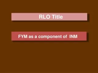 RLO Title
