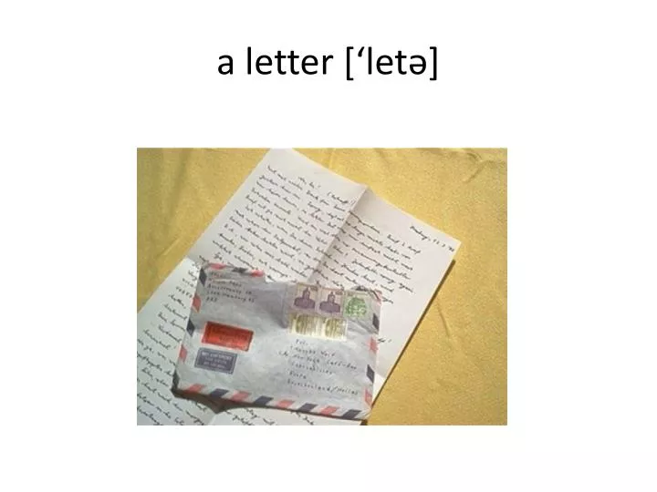 a letter let