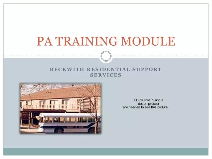 pa training module