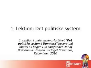1 lektion det politiske system