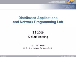 Distributed Applications and Network Programming Lab