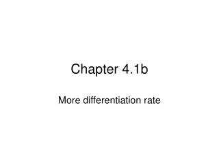 Chapter 4.1b