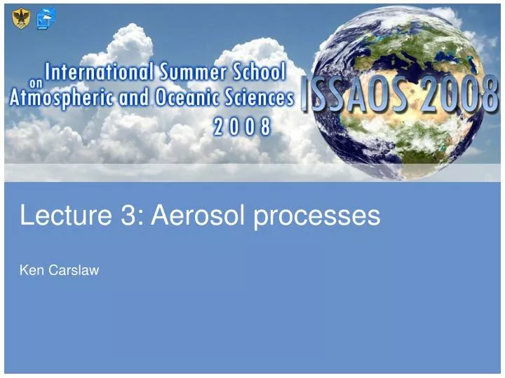 lecture 3 aerosol processes