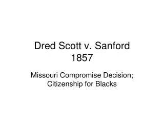 dred scott v sanford 1857