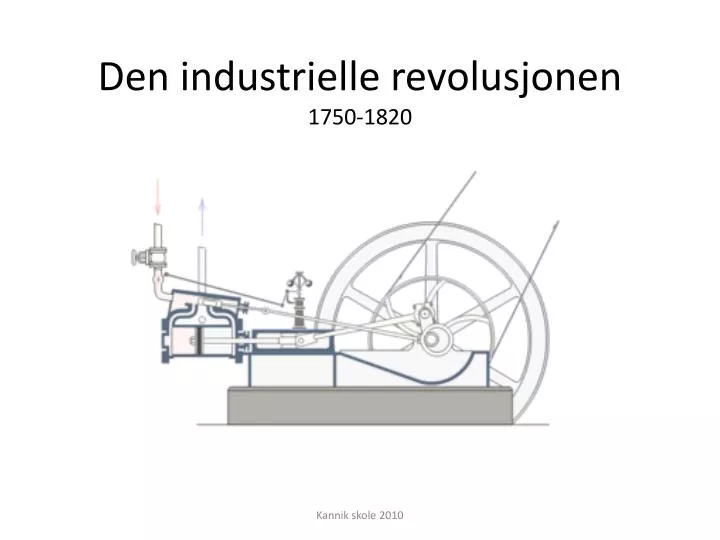 den industrielle revolusjonen 1750 1820