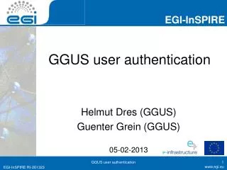 GGUS user authentication