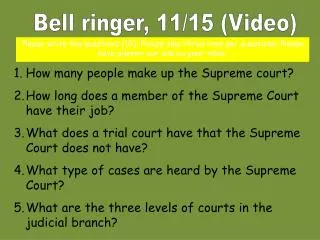 Bell ringer, 11/15 (Video)