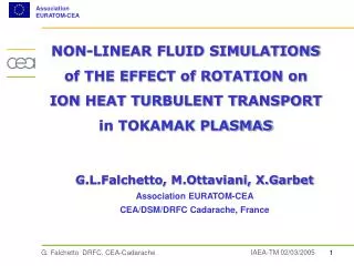 NON-LINEAR FLUID SIMULATIONS of THE EFFECT of ROTATION on ION HEAT TURBULENT TRANSPORT