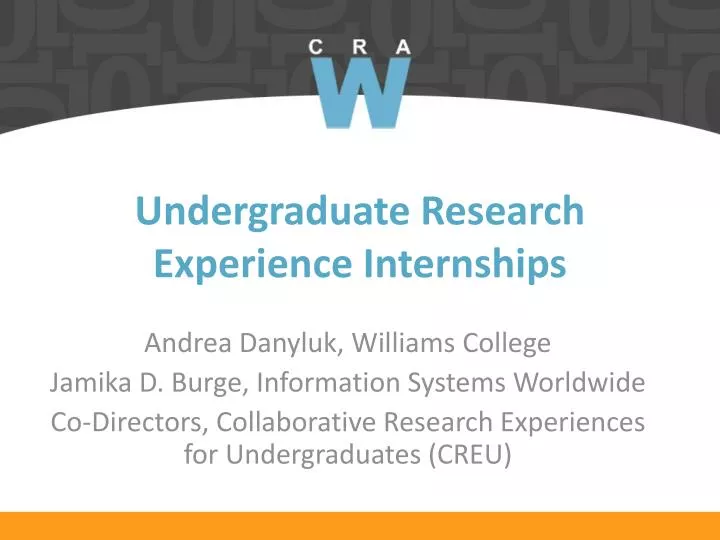 undergraduate research experience internships