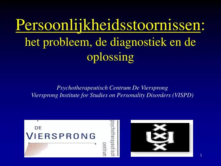 persoonlijkheidsstoornissen het probleem de diagnostiek en de oplossing