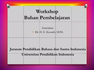 workshop bahan pembelajaran