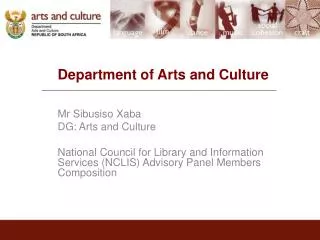 Department of Arts and Culture