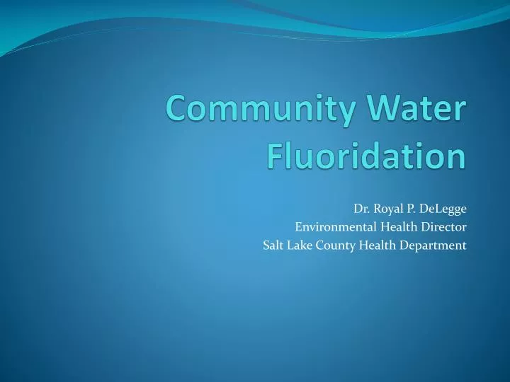 community water fluoridation