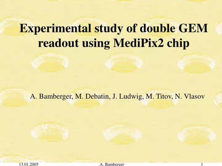experimental study of double gem readout using medipix2 chip