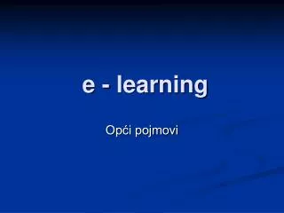 e learning