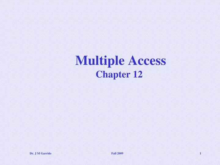 multiple access chapter 12
