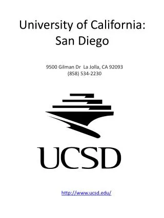 University of California: San Diego