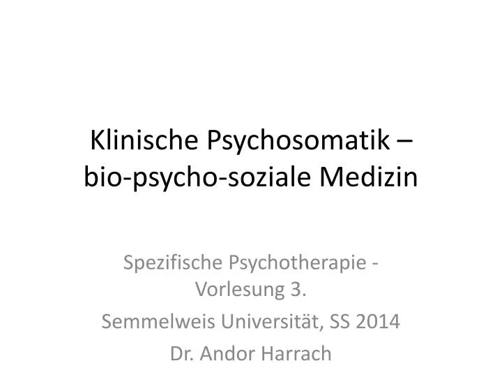 klinische psychosomatik bio psycho soziale medizin