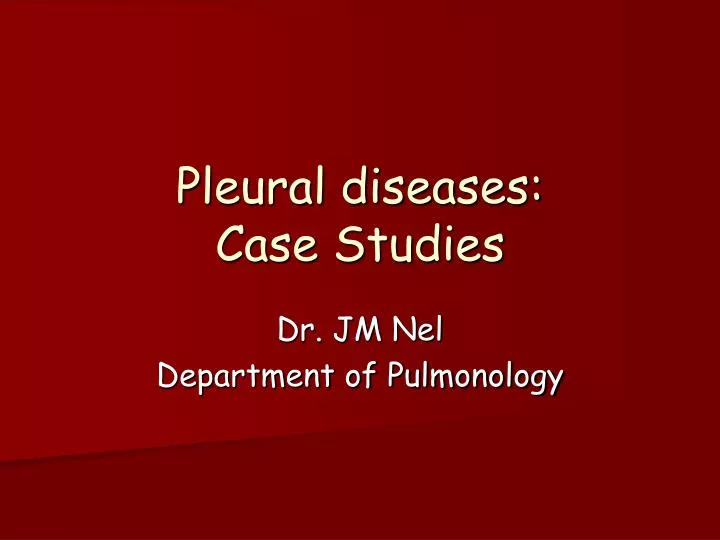 pleural diseases case studies