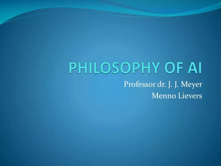 philosophy of ai