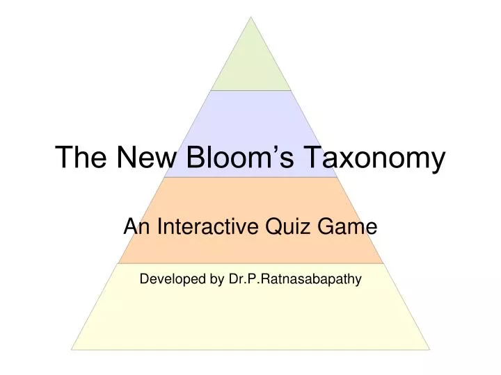 the new bloom s taxonomy
