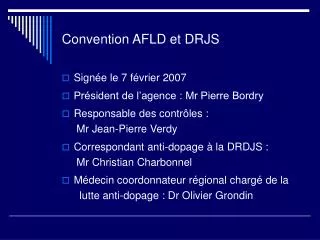 convention afld et drjs