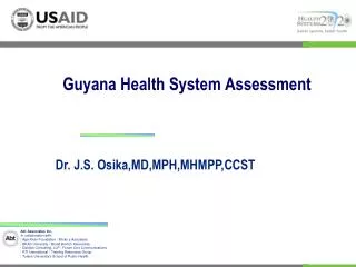 Guyana Health System Assessment