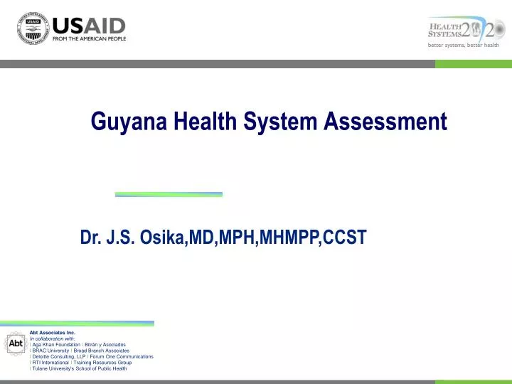 guyana health system assessment