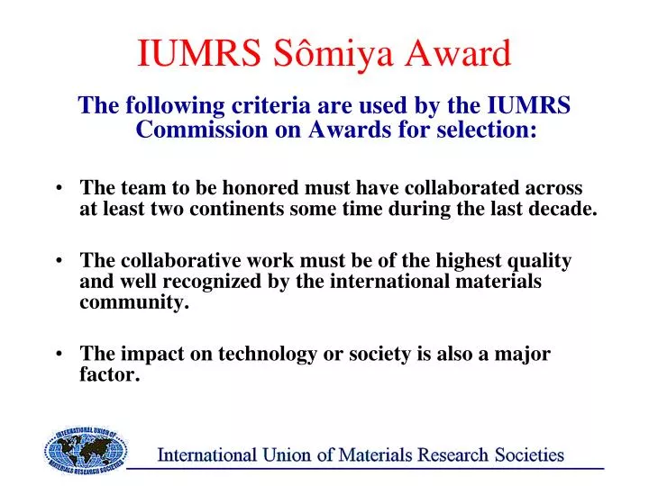 iumrs s miya award