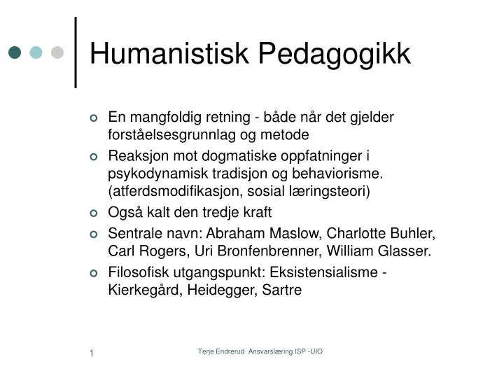 humanistisk pedagogikk