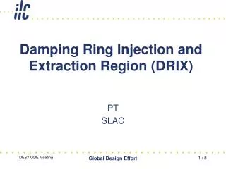 Damping Ring Injection and Extraction Region (DRIX)
