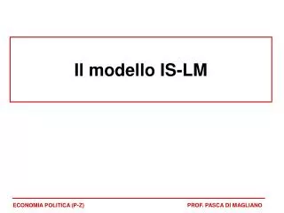 il modello is lm