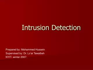 Intrusion Detection