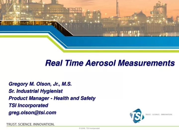 real time aerosol measurements