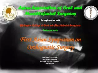 Asian Association of Oral and Maxillofacial Surgeons in cooperation with