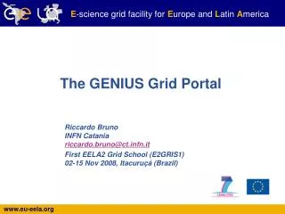 The GENIUS Grid Portal
